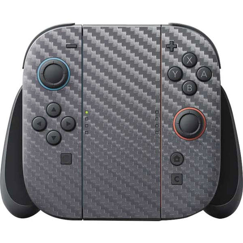 Silver Carbon Fiber Specialty Texture Material Nintendo Switch 2 (2025) Joy-Con Controller Skin