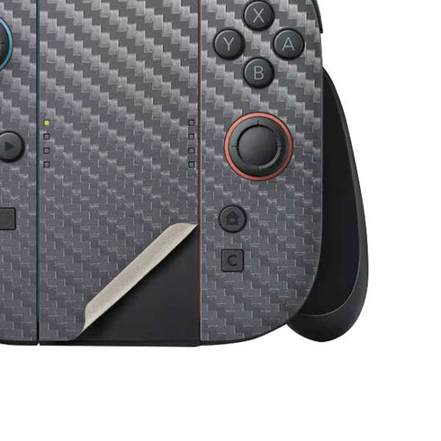 Silver Carbon Fiber Specialty Texture Material Nintendo Switch 2 (2025) Joy-Con Controller Skin