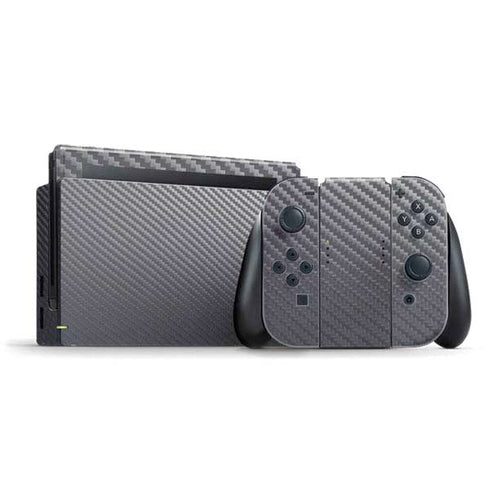 Silver Carbon Fiber Specialty Texture Material Nintendo Skins