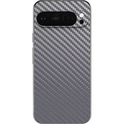 Silver Carbon Fiber Specialty Texture Material Pixel 9 Pro XL Skin