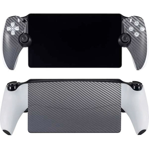 Silver Carbon Fiber Specialty Texture Material PlayStation PS5 Skins