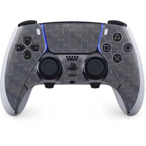 Silver Carbon Fiber Specialty Texture Material PS5 DualSense Edge Pro Controller Skin