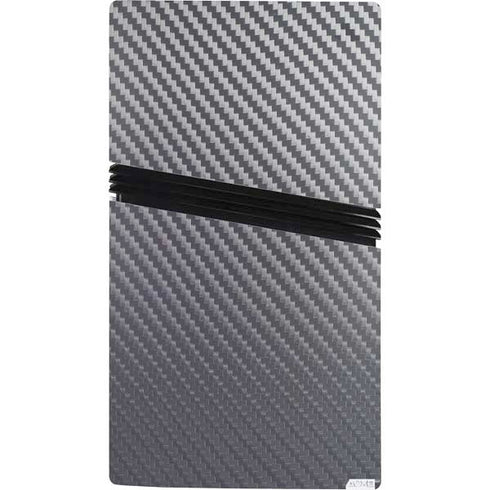 Silver Carbon Fiber Specialty Texture Material PS5 Pro Console Skin