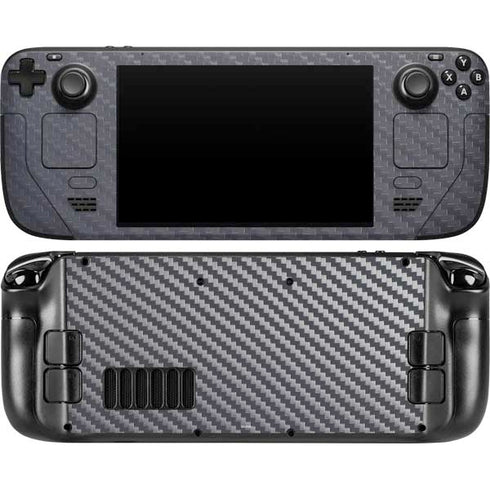 Silver Carbon Fiber Specialty Texture Material Steam Deck Handheld Gaming Computer OLED Skin