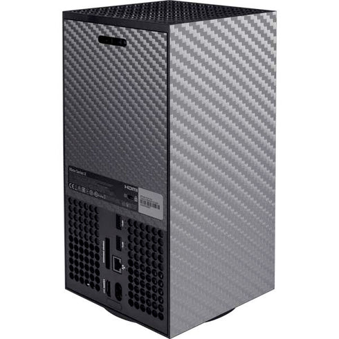 Silver Carbon Fiber Specialty Texture Material XBox Series X Digital Edition Console Skin