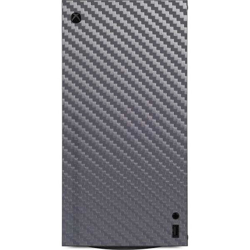 Silver Carbon Fiber Specialty Texture Material XBox Series X Digital Edition Console Skin