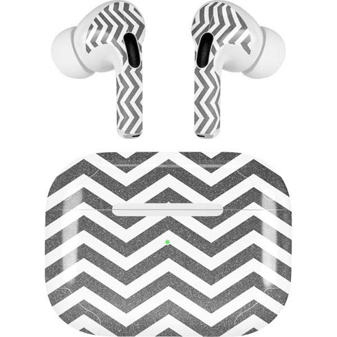 Silver Chevron AirPods Skins