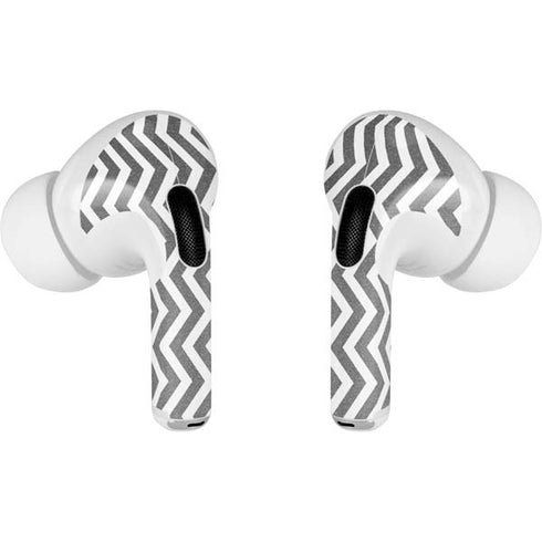 Silver Chevron AirPods Skins