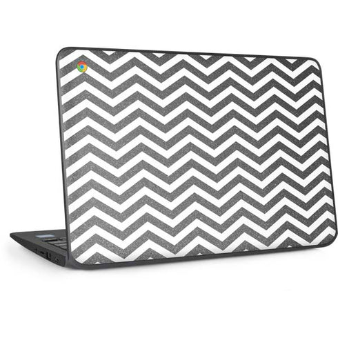 Silver Chevron HP Chromebook Skin