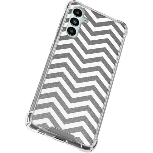 Silver Chevron Gabb Phone 4 Clear Case