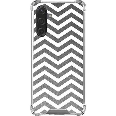 Silver Chevron Galaxy A17 Clear Case