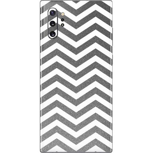 Silver Chevron Galaxy Note 10 Plus Skin