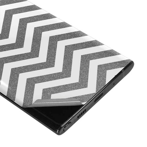 Silver Chevron Galaxy Note 10 Plus Skin