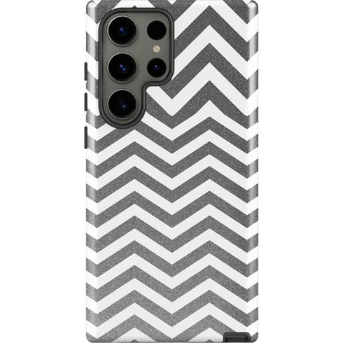 Silver Chevron Galaxy S23 Ultra Pro Case