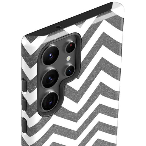 Silver Chevron Galaxy S23 Ultra Pro Case