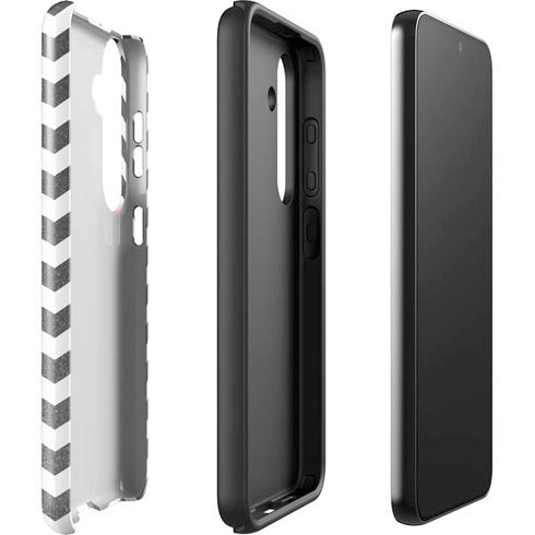 Silver Chevron Galaxy S25 Impact Case
