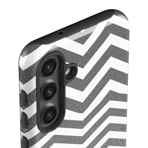 Silver Chevron Galaxy S25 Plus Impact Case