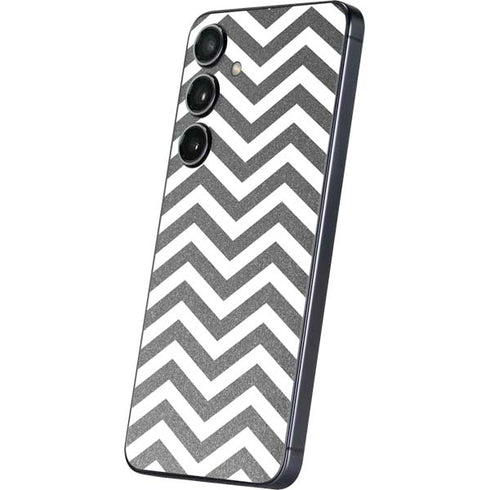 Silver Chevron Galaxy S25 Plus Skin