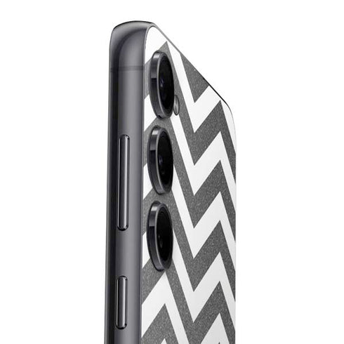 Silver Chevron Galaxy S24 Plus Skin