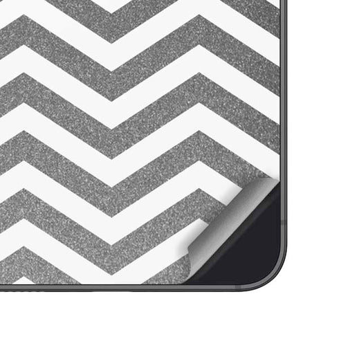Silver Chevron Galaxy S24 Plus Skin