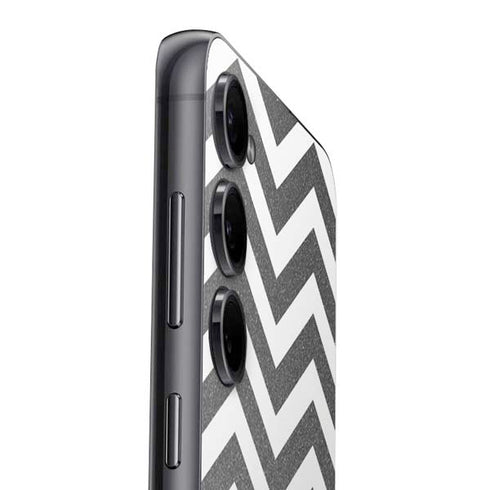 Silver Chevron Galaxy S24 Skin