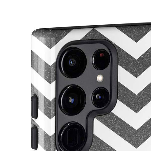 Silver Chevron Galaxy S25 Ultra Impact Case