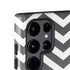 Silver Chevron Galaxy S25 Ultra Impact Case