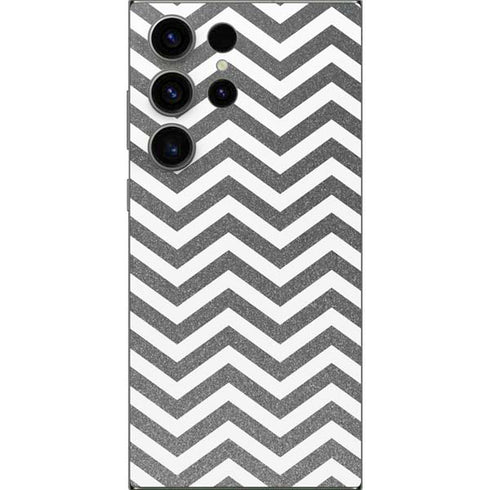 Silver Chevron Galaxy S25 Ultra Skin