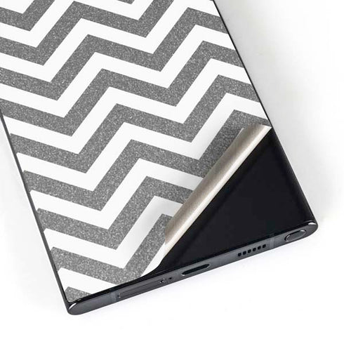 Silver Chevron Galaxy S24 Ultra Skin