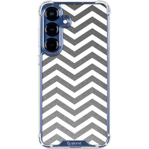 Silver Chevron Galaxy S25 Clear Case