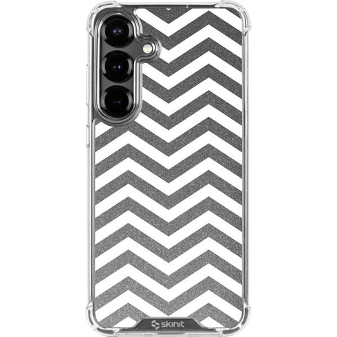 Silver Chevron Galaxy S26 Clear Case
