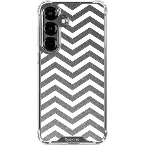 Silver Chevron Galaxy S26 Plus Clear Case