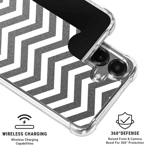 Silver Chevron Galaxy S26 Plus Clear Case