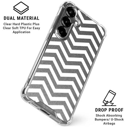 Silver Chevron Galaxy S26 Plus Clear Case