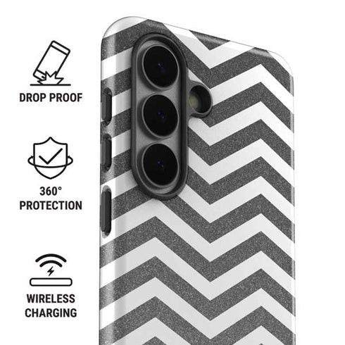Silver Chevron Galaxy S26 Plus Impact Case