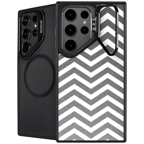 Silver Chevron Galaxy S26 Ultra Kickstand Case