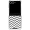 Silver Chevron Galaxy Z Flip7 Clear Case