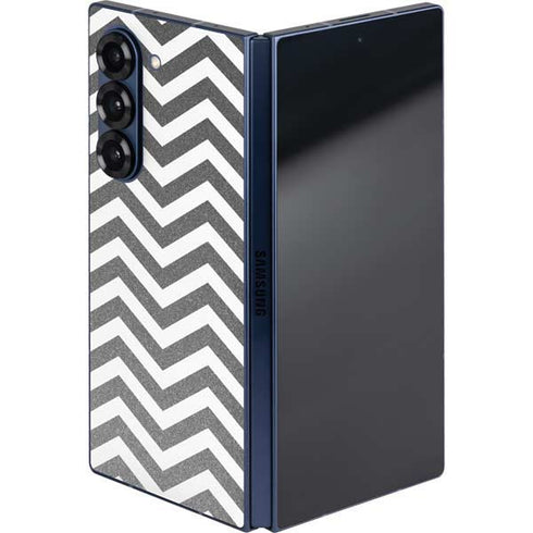 Silver Chevron Galaxy Z Fold6 Skin