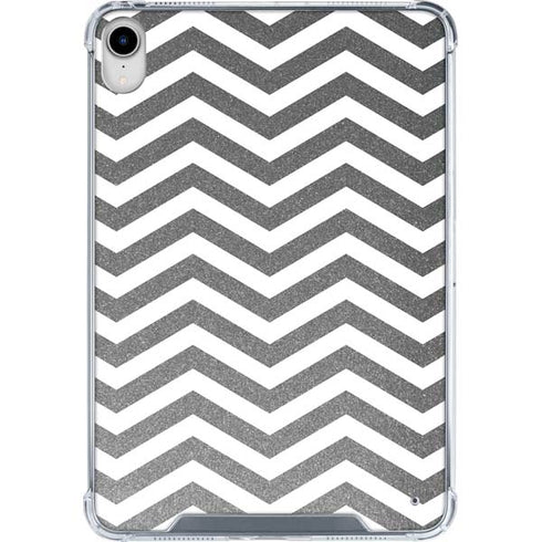 Silver Chevron iPad 11th Gen (2025) Clear Case