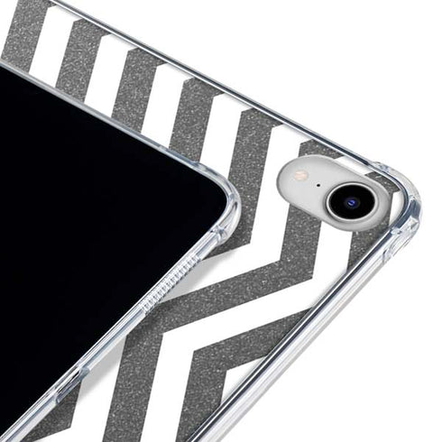 Silver Chevron iPad 11th Gen (2025) Clear Case