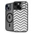 Silver Chevron iPhone 15 Plus Kickstand Case