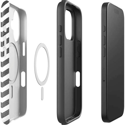 Silver Chevron iPhone 16 Magsafe Impact Case