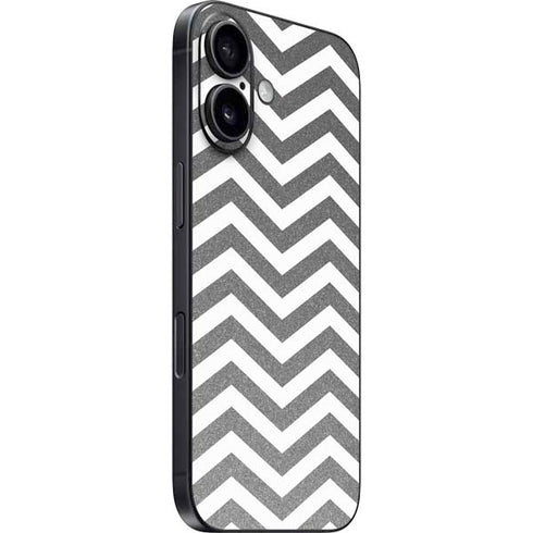 Silver Chevron iPhone 16 Plus Skin