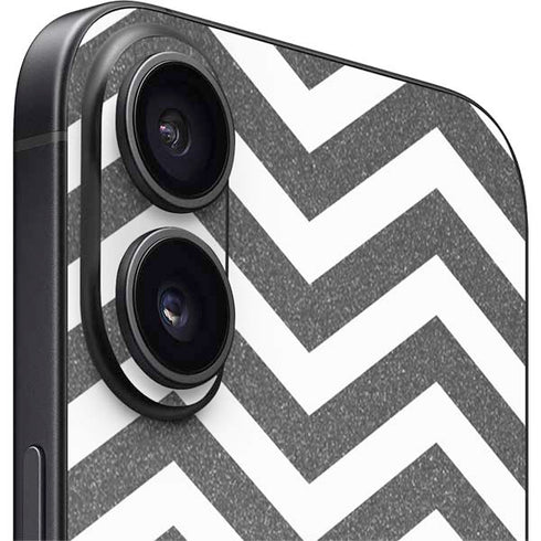 Silver Chevron iPhone 16 Plus Skin