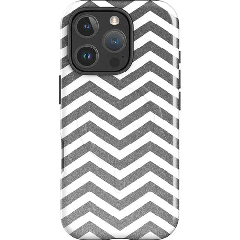 Silver Chevron iPhone 16 Pro Magsafe Impact Case