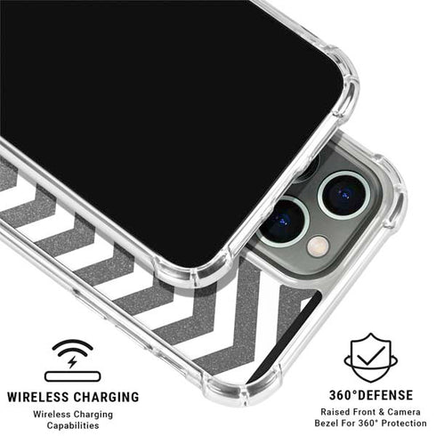 Silver Chevron iPhone 16 Pro Max Clear Case