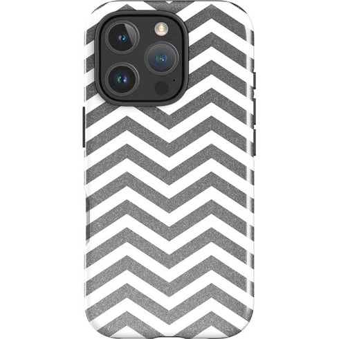Silver Chevron iPhone 16 Pro Max Impact Case