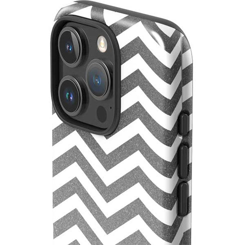 Silver Chevron iPhone 16 Pro Max Impact Case