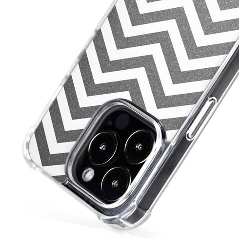 Silver Chevron iPhone 16 Pro Max MagSafe Case