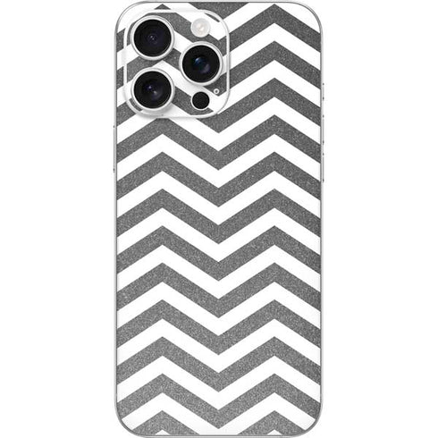 Silver Chevron iPhone 16 Pro Max Skin